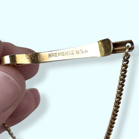Vintage Krementz USA Tie Clip Chain - Picture 6 of 7